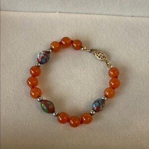 Elegant Carnelian Beaded Bracelet